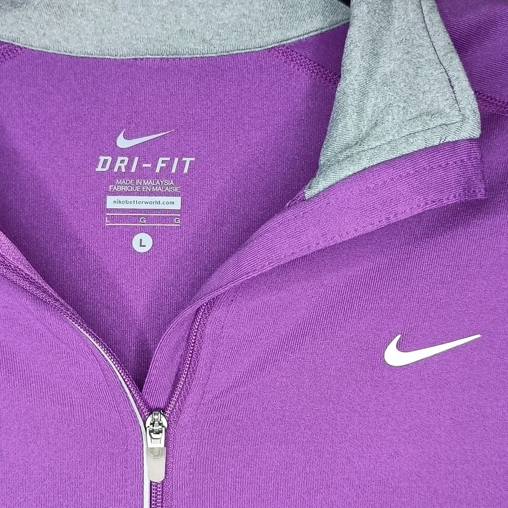 Nike 1/4 Zip Reflective Dri-Fit Long Sleeve Shirt